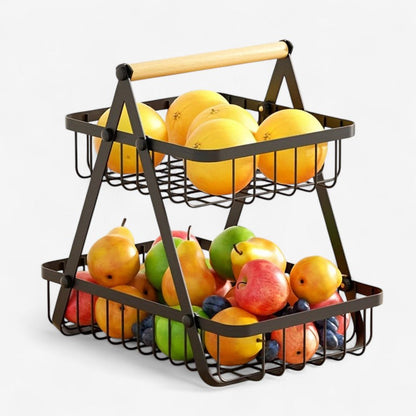 Basket with Removable Beads and Handle