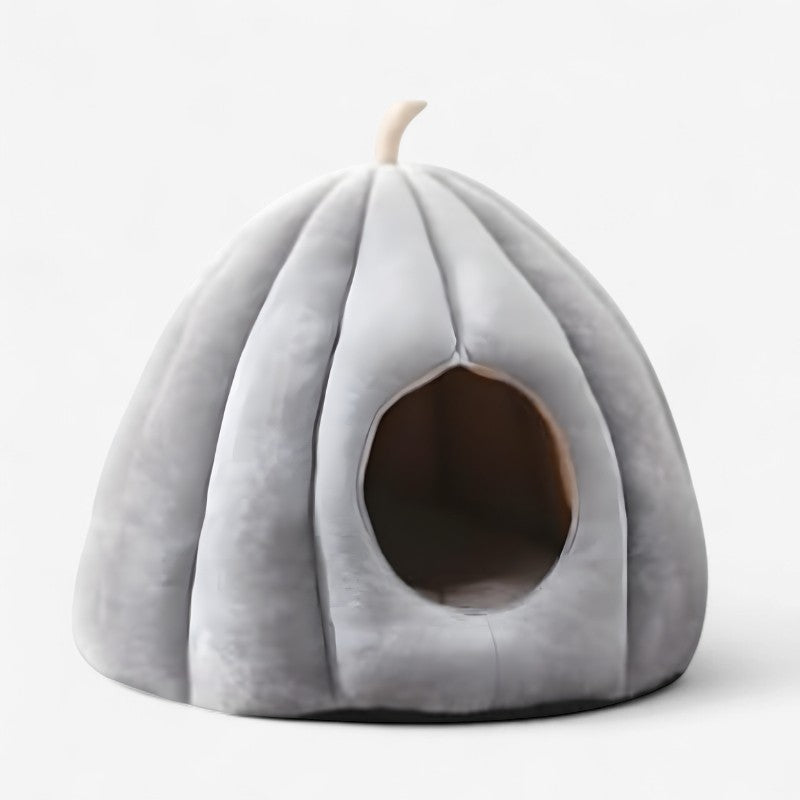 Cat House with Pumpkin-Inspired Design