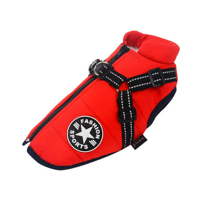 Dog Coat with Full Body Protection and Built-In Harness