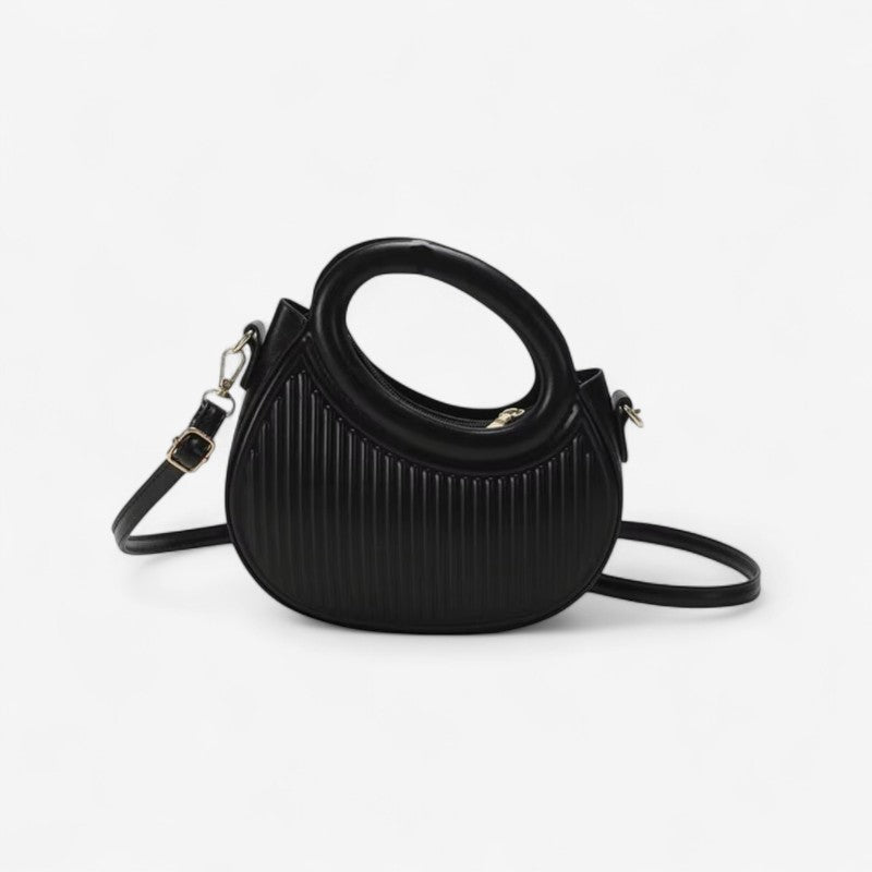 Handbag with Zipper Closure and Detachable Shoulder Strap