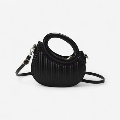 Handbag with Zipper Closure and Detachable Shoulder Strap