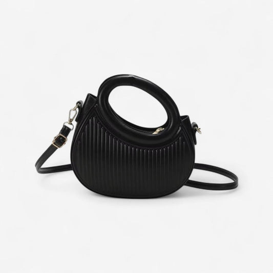 Handbag with Zipper Closure and Detachable Shoulder Strap