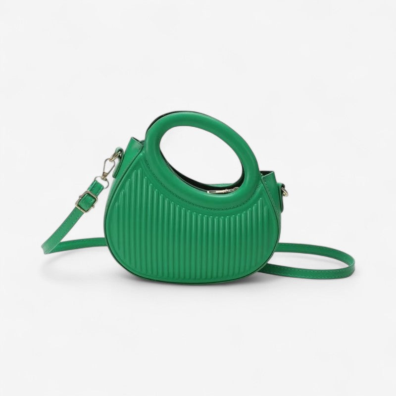 Handbag with Zipper Closure and Detachable Shoulder Strap