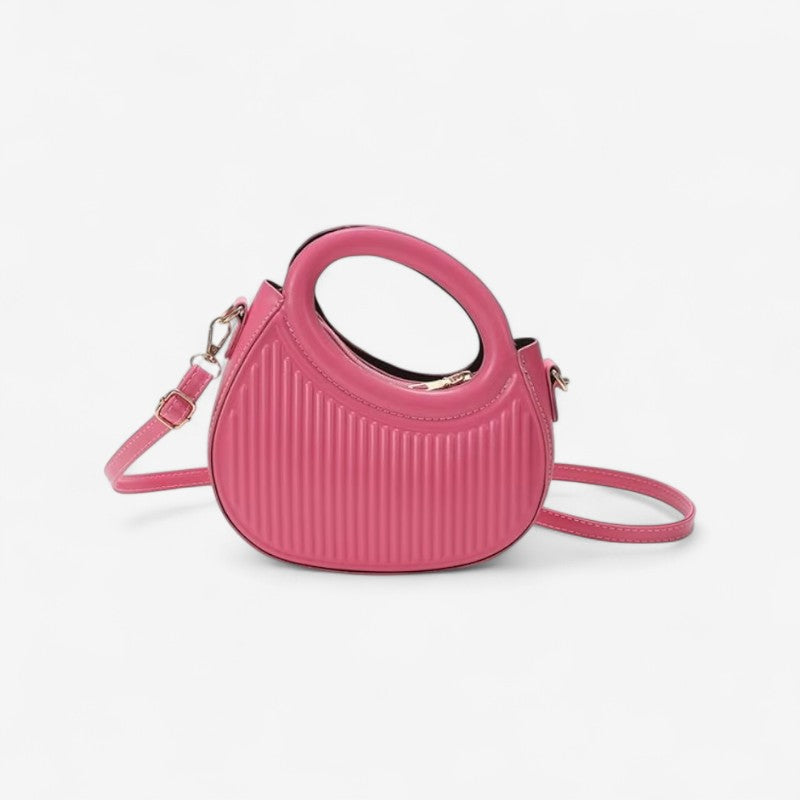 Handbag with Zipper Closure and Detachable Shoulder Strap