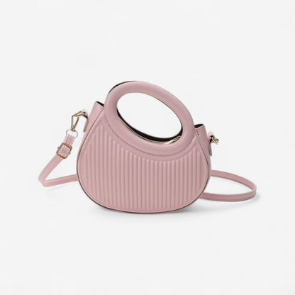 Handbag with Zipper Closure and Detachable Shoulder Strap
