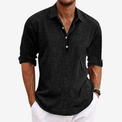 Men's Button-Down Shirt with Turn-Down Collar