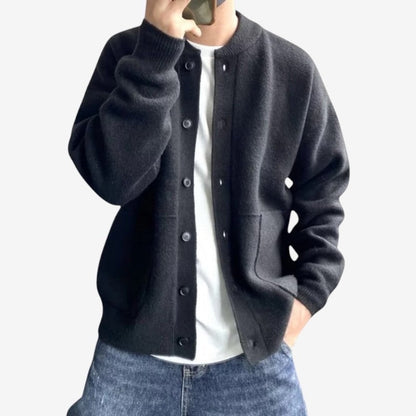 Men's Button Front Long Sleeve Sweater