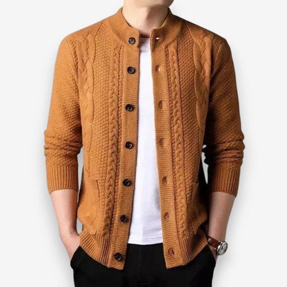 Men's Button Front Sweater with Pockets