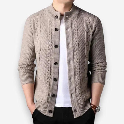 Men's Button Front Sweater with Pockets