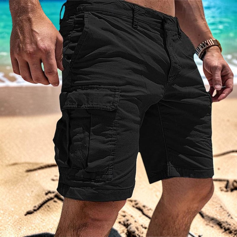Men's Knee Length Shorts with Multiple Pockets