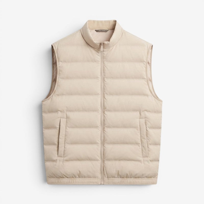 Men's Sleeveless Vest with Front Zipper