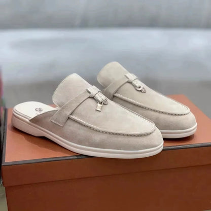 Men's Tassel Shoes with Open Back Design