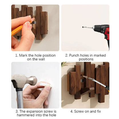 Piano-Shaped Wall Coat Rack