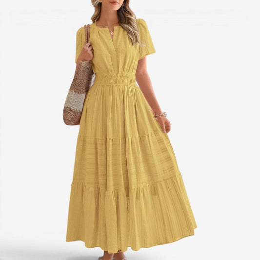 Women’s Midi Wrap Dress with Waist Tie