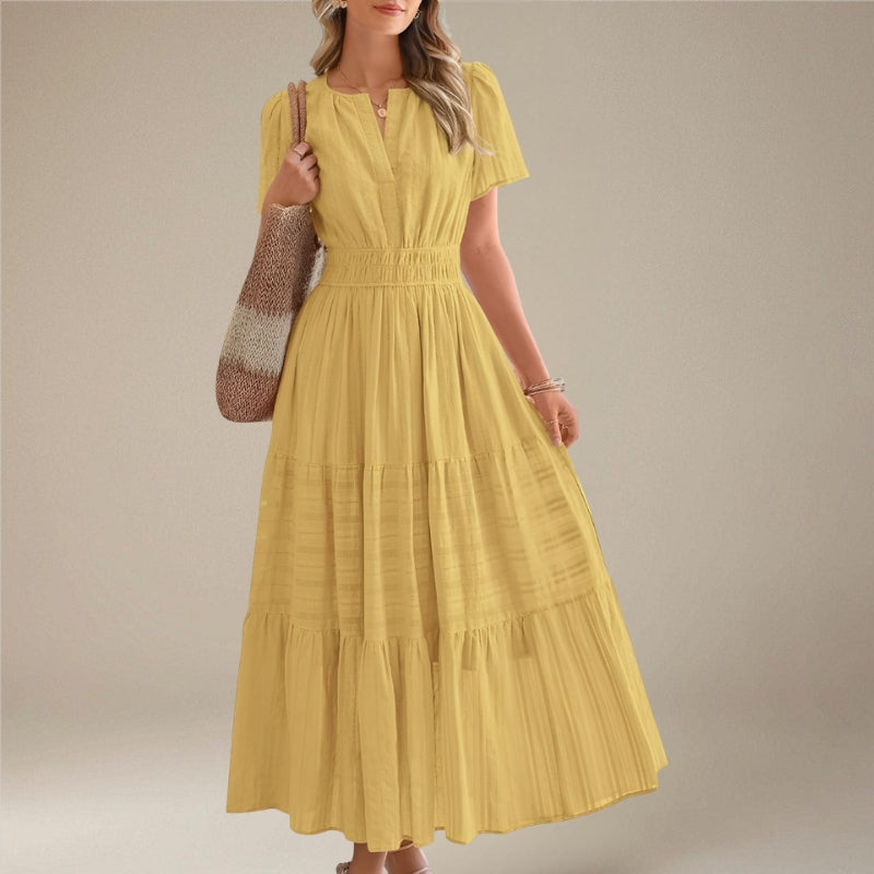 Women’s Midi Wrap Dress with Waist Tie