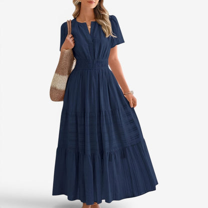 Women’s Midi Wrap Dress with Waist Tie