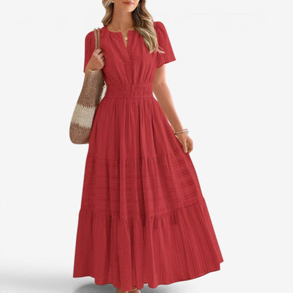 Women’s Midi Wrap Dress with Waist Tie