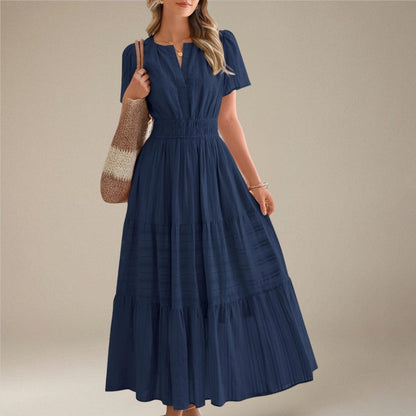 Women’s Midi Wrap Dress with Waist Tie