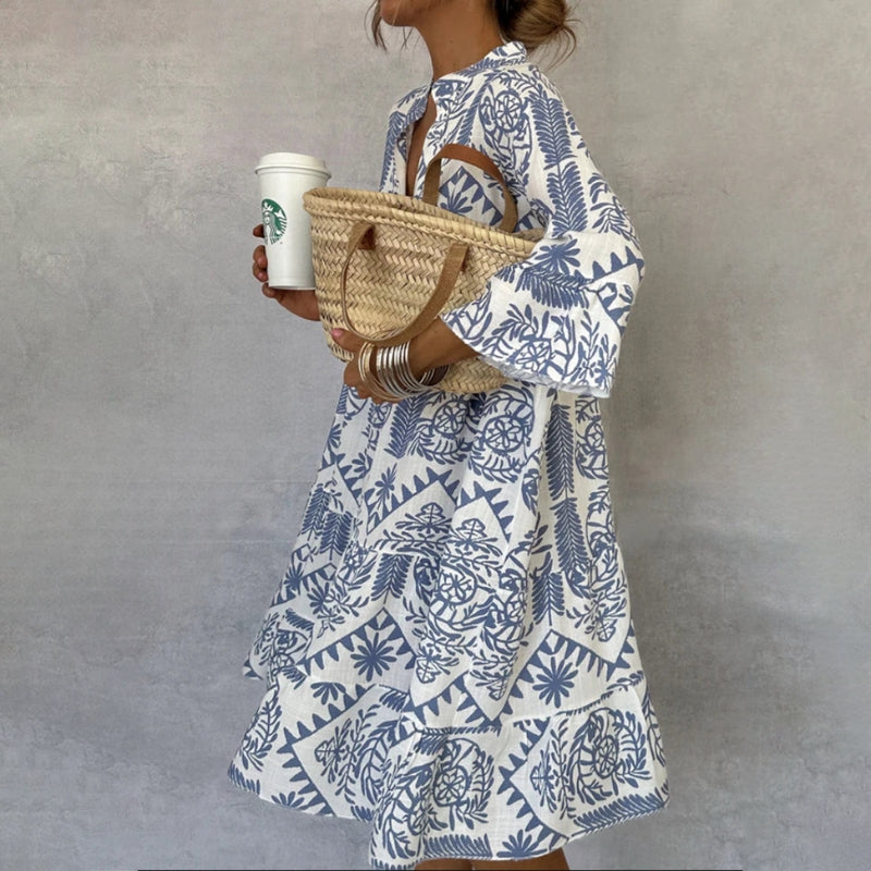 Women’s Mini Dress with All-Over Pattern