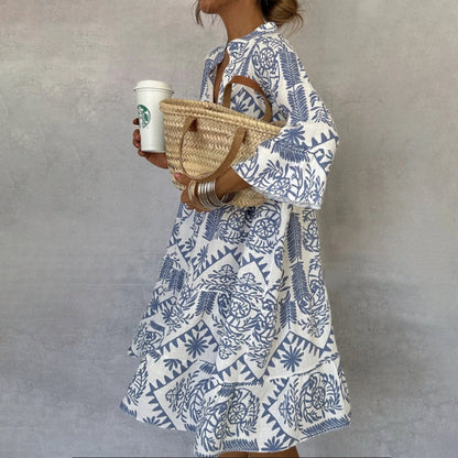 Women’s Mini Dress with All-Over Pattern