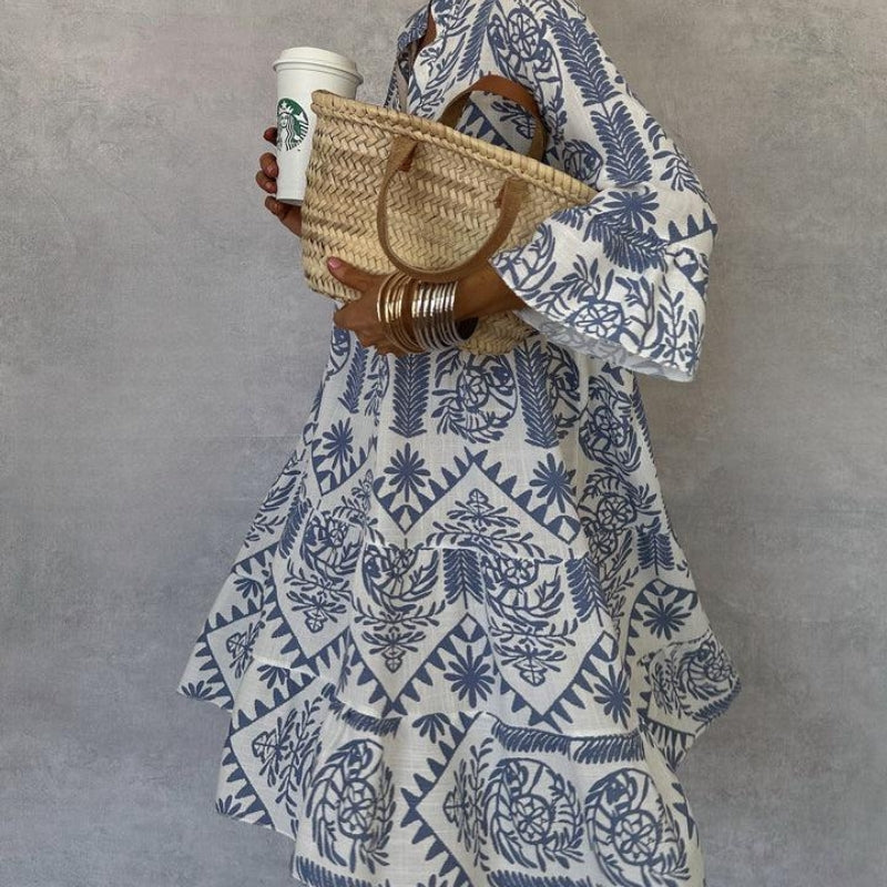 Women’s Mini Dress with All-Over Pattern
