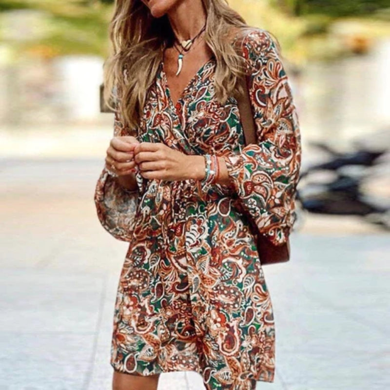 Women's Mini Dress with Printed Pattern