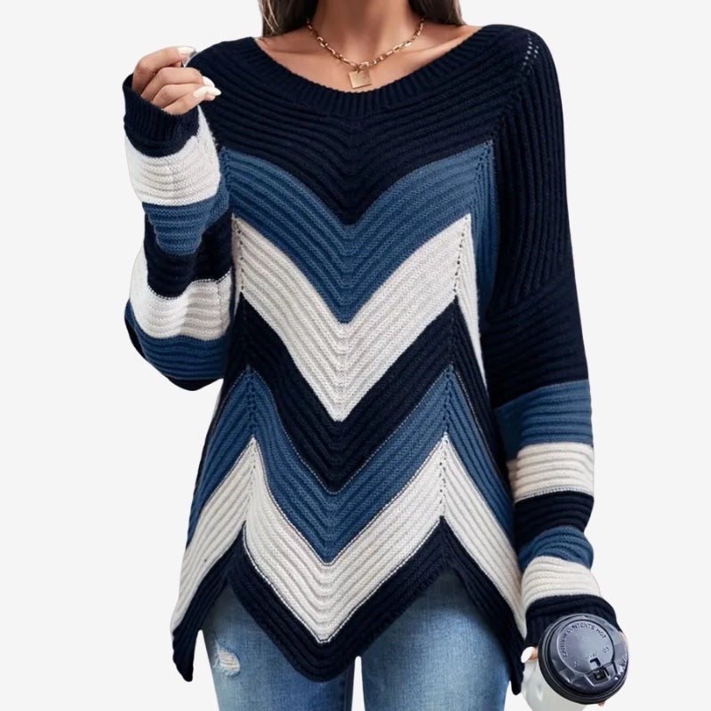 Women's Oversized Ribbed Hem Pullover