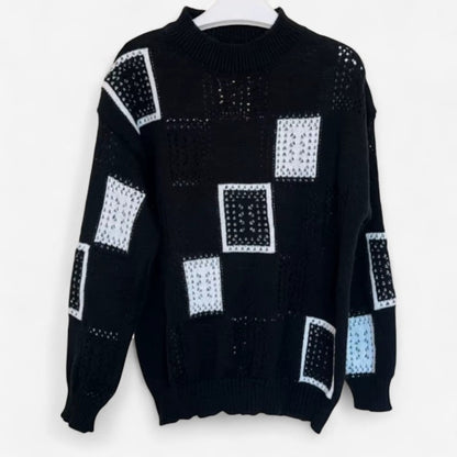 Women's Printed Round Neck Relaxed Fit Jumper