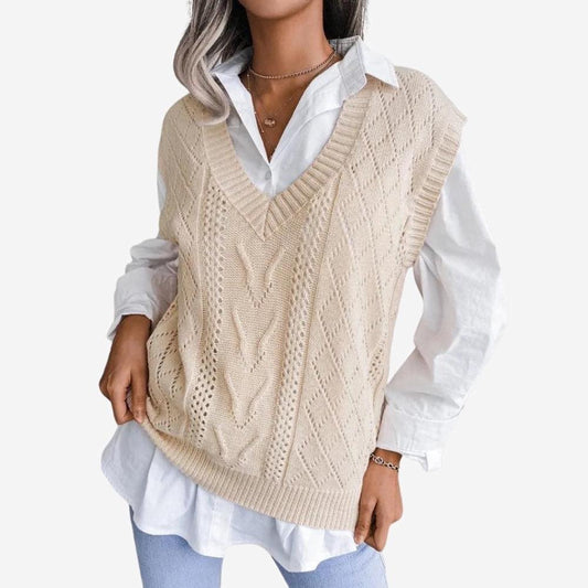 Women's Sleeveless V-Neck Knit Vest