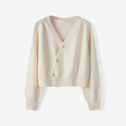 Women's V-Neck Ribbed Hem Knit Top