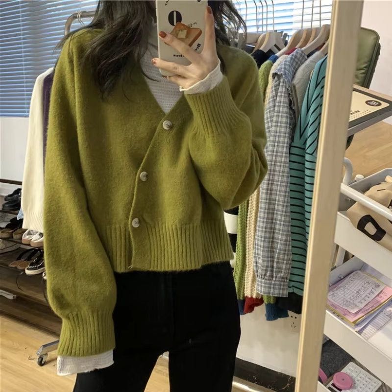 Women's V-Neck Ribbed Hem Knit Top